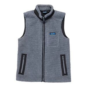 Men’s Kavu Fleece Zip-up Vest in Grey